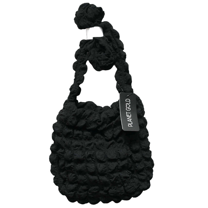 BLACK QUILTED CROSS BODY HANDBAG C/P 12