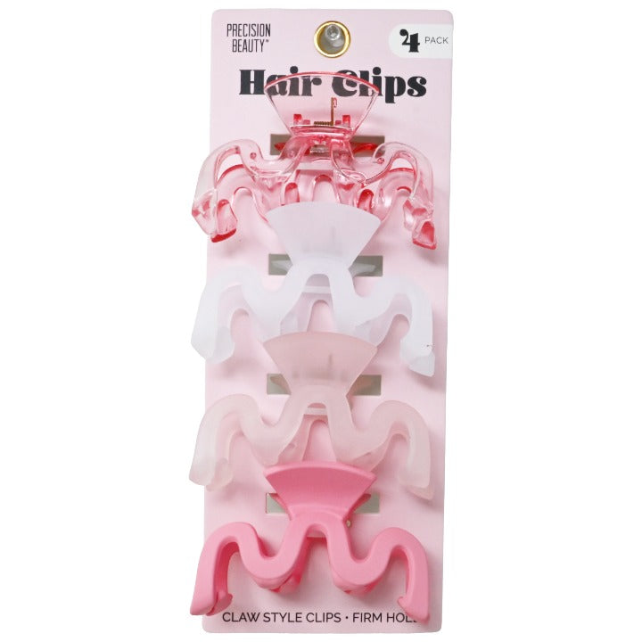 4pk Pnk Hair Clips C/P 72 Precision Beauty