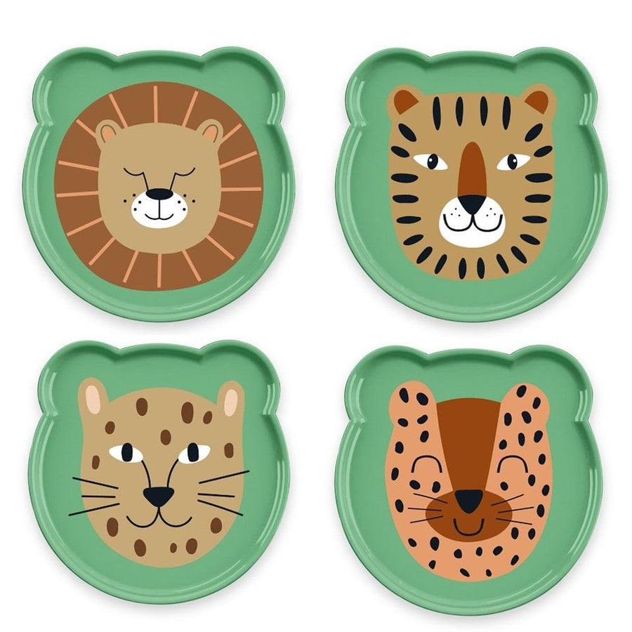 4pk 9.1" Kids Plate - Green Jungle C/P 2
