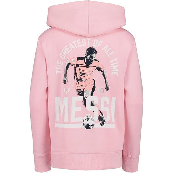 BOYS PINK MESSI THE GOAT PULLOVER HOODIE 3-ASST SIZE 2T,3T,4T C/P 24