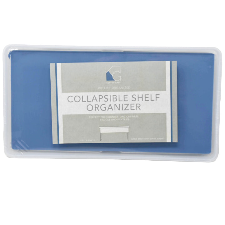 Blue Collaspible Shelf Doubler with Grey TPR 14.25x7.48x7.01" C/P 12
