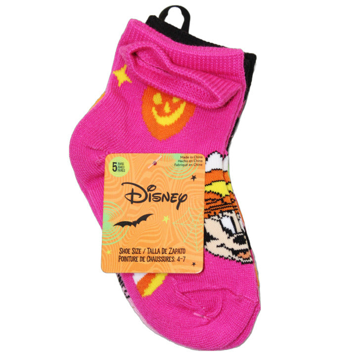 5pk MINNIE MOUSE BOO QRT SOCKS SIZE 2T-4T C/P 60