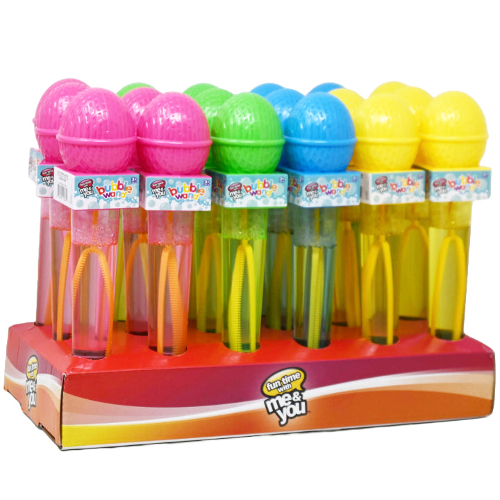 FUN TIME WANNA BUBBLE WAND ASST COLORS C/P 72