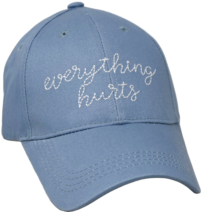 Gray Embroidery Hat- Everything Hurts C/P 24