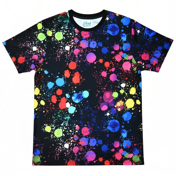 Blk Multi SS Paint Tee C/P 60 Drill Clothing Co.