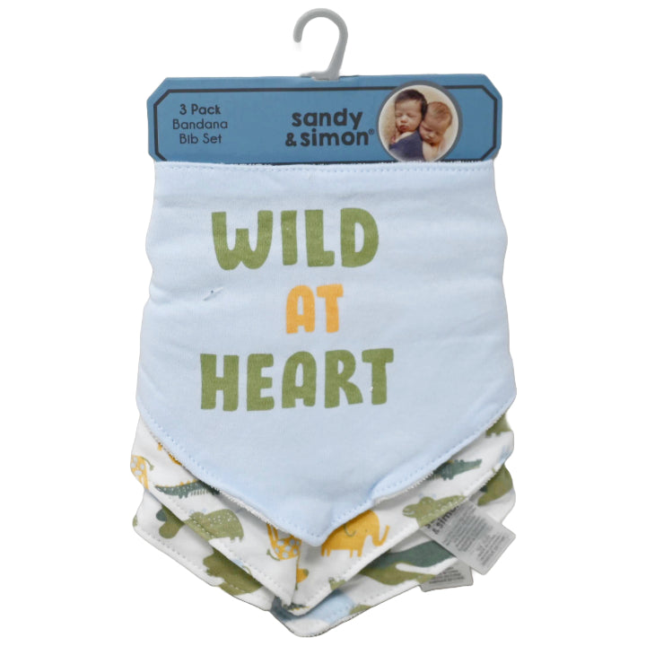 3pk WILD BANDANA BIBS C/P 72