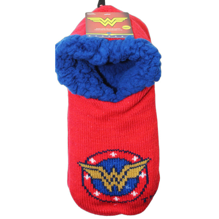 1pk WONDER WOMAN SLIPPER SOCKS SIZE 9-11 C/P 60