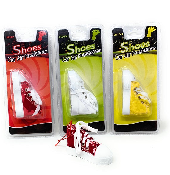 CAR FRESHENER SHOE 6 ASSTD SCE C/P 96