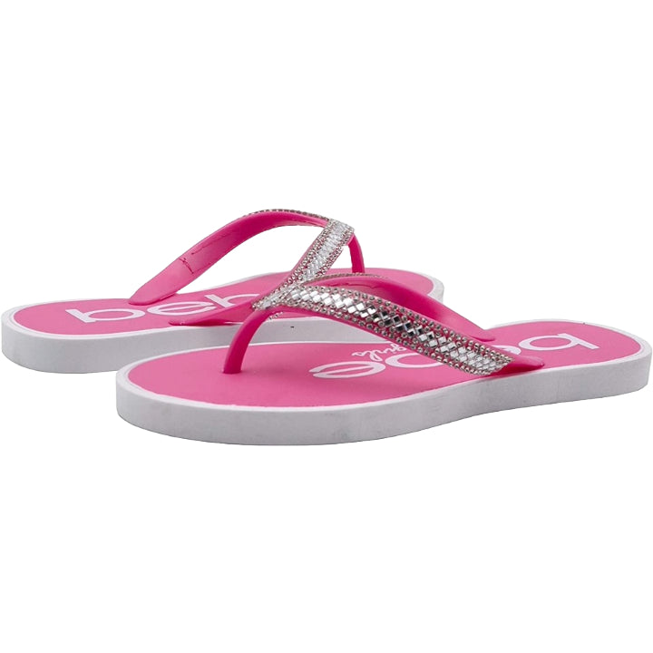 BEBE FUCHSIA GIRLS PCU SANDALS W/RHINESTONES ASST SIZE C/P 8