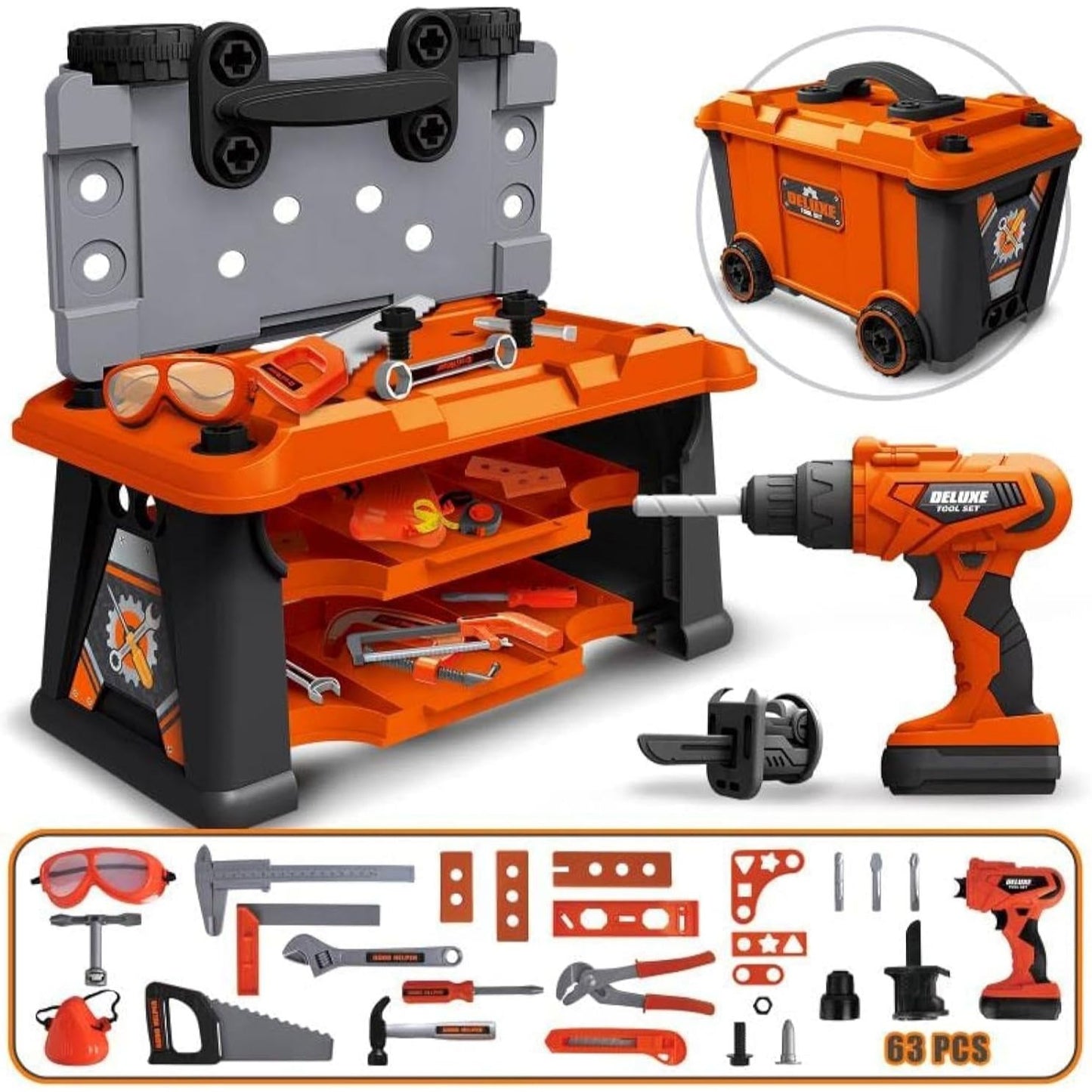 63pc TODDLER TOOL PLAYSET C/P 4