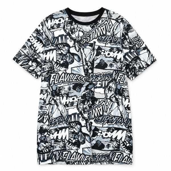 Blk Wht SS Superfly Tee C/P 60 Drill Clothing Co.