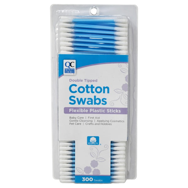 300ct Cotton Swabs Colored Sticks C/P 48