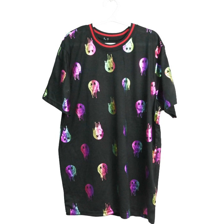 Blk Multi SS Smile Tee C/P 60 Drill Clothing Co.