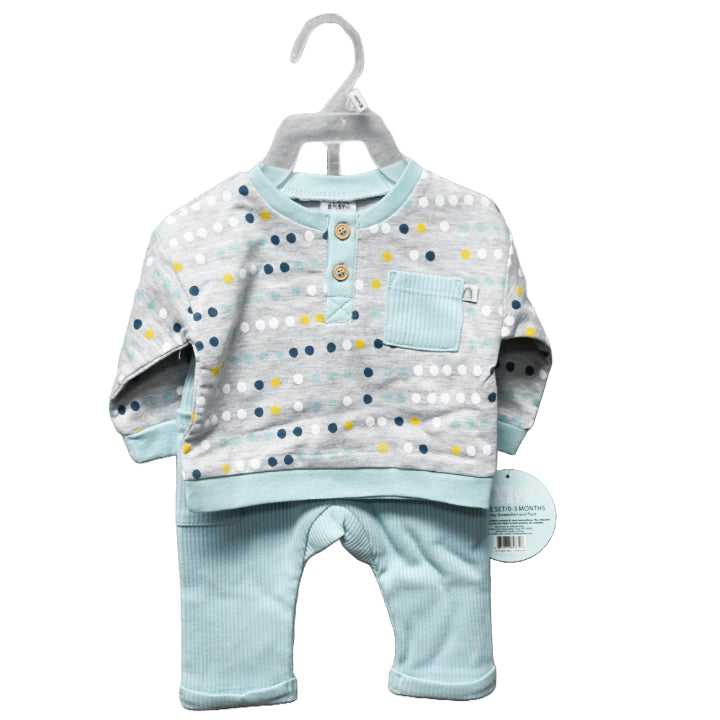 2pc BOYS BLUE TOP/PANT SET C/P 48