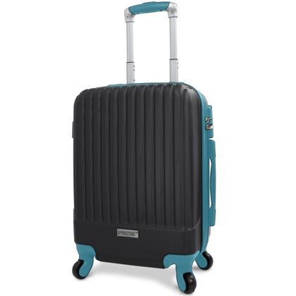 18in. His Hard Sided Luggage - Black/Teal C/P 2