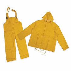 3pc X-LRG YELLOW HEAVY DUTY RAINSUIT C/P 6