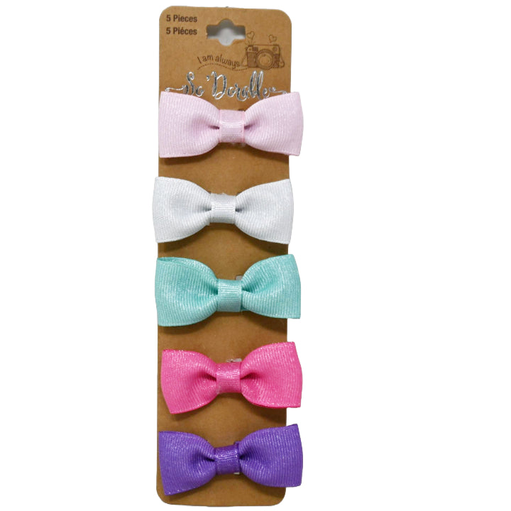 Sodorable 5PCS SHIMMERY BOW CLIPPIES C/P 36