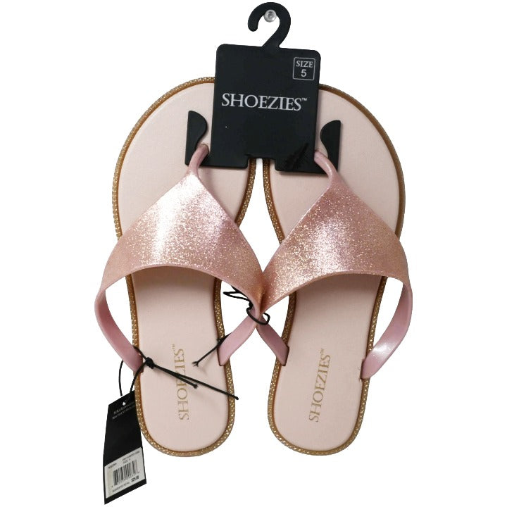Womens Gld Glit Sandals C/P 24 SHOEZIES