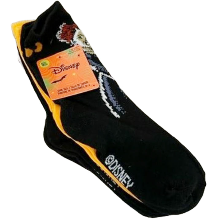 5pk GIRLS DISNEY HOCUS POCUS AMUCK! SOCKS SIZE 6-8 C/P 60