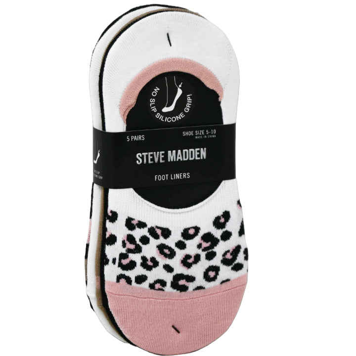 5pk WOMEN FOOTIE SOCKS STEVE MADDEN C/P 36