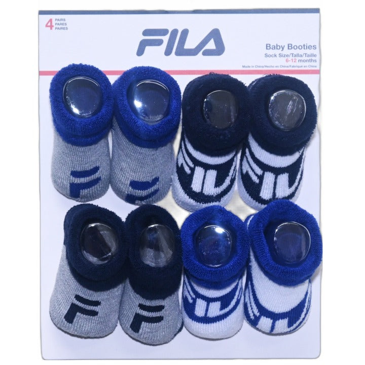 4pk FILA INFANT BOYS BLOCKED FC BOOTIES C/P 60