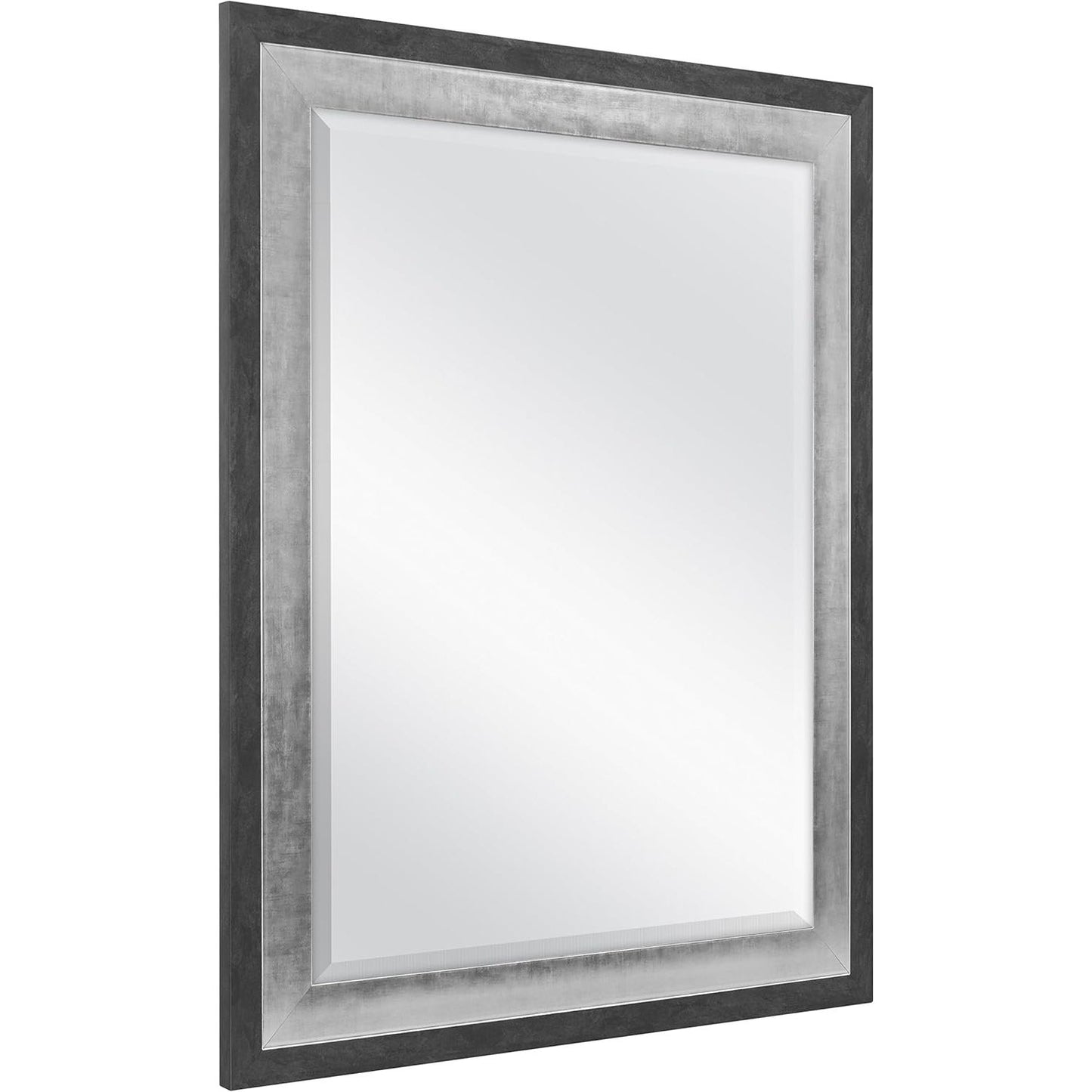 22"x28" CONCRETE SILVER FRAMED MIRROR C/P 1