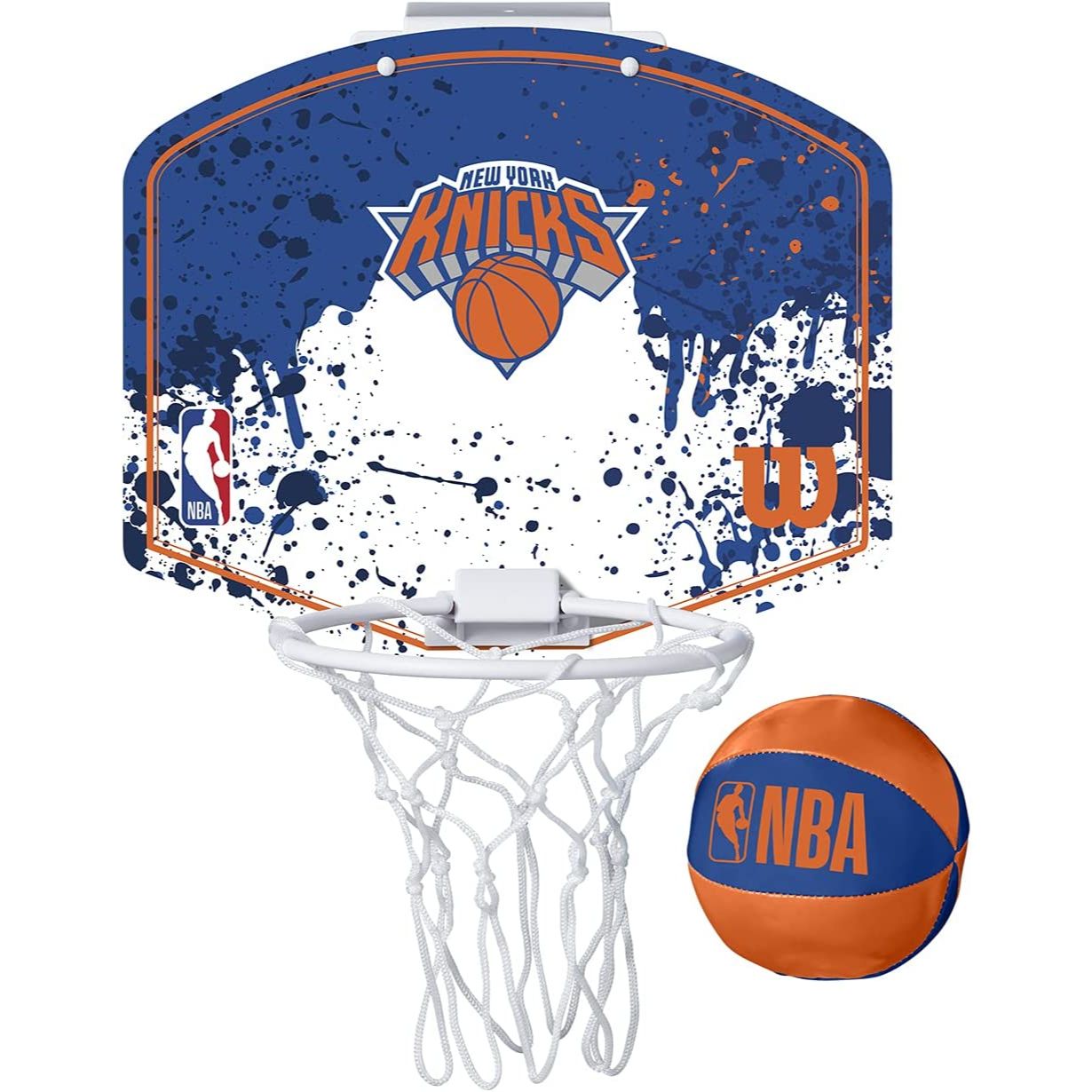NBA TEAM MINI HOOP W/BALL NEW YORK KNICKS C/P 6