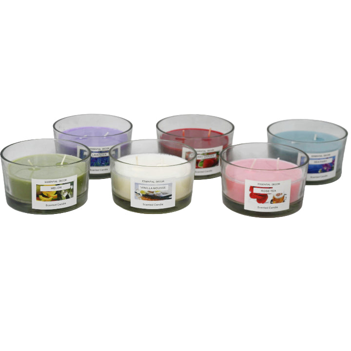 6.8oz ASST CANDLE IN GLASS JAR C/P 18