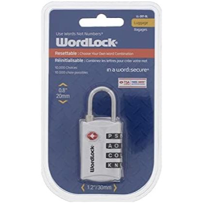 0.8" 4-DIAL SILVER LUGGAGE LOCK C/P 48