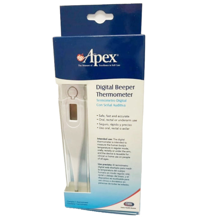 APEX WHITE DIGITAL BEEPER THERMOMETER C/P 24