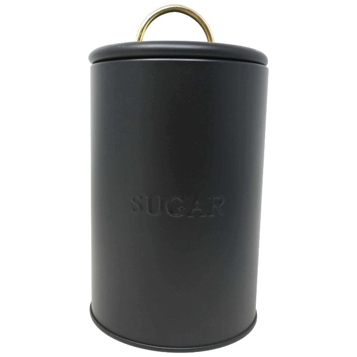 Blk Sugar Canister C/P 12