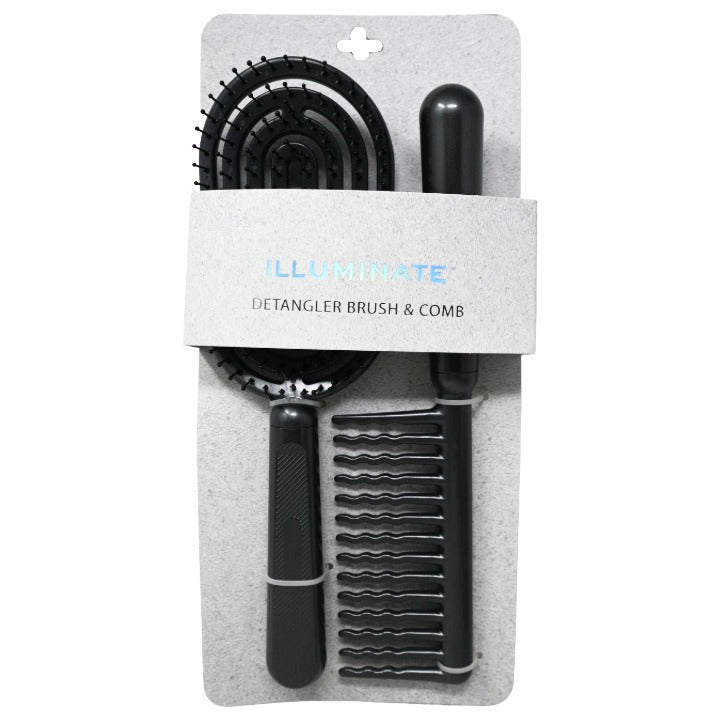 Illuminate Gray 2pc Hair Brush Set C/P 72