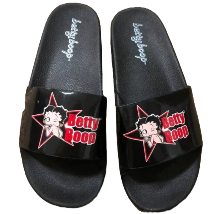 BETTY BOOP BLACK SLIDE SANDAL ASST SIZE C/P 18