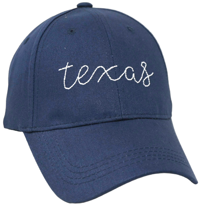 Navy Embroidery State Hat- Texas C/P 24