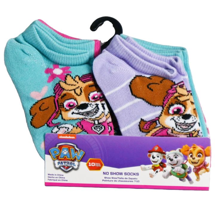 10pk PAW PATROL SPRINGTIME NS SOCKS SIZE 4-6 C/P 60
