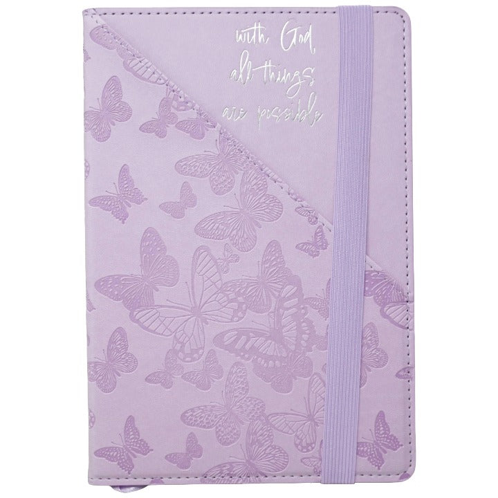 Prp Butterflies Notebook w/Front Pocket C/P 12