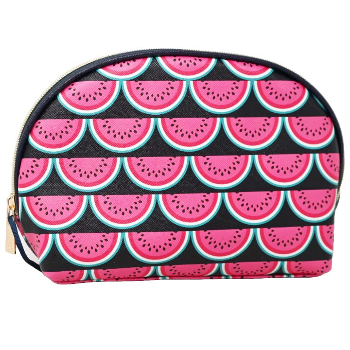 *OUTSIDE OF CA* LRG WATERMELON PRINTED DOME COSMETIC BAG C/P 40