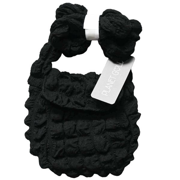 BLACK QUILTED CROSS BODY HANDBAG C/P 12