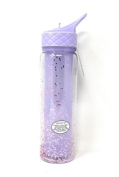 18oz LAVENDER STAR LIGHT GLITTER SMASH INSULATED WATER BOTTLE C/P 36