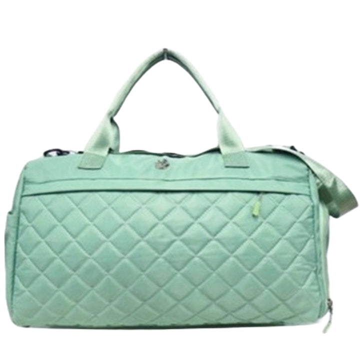 GREEN DUFFEL BAG wTOP ZIPPER CLOSURE C/P 12