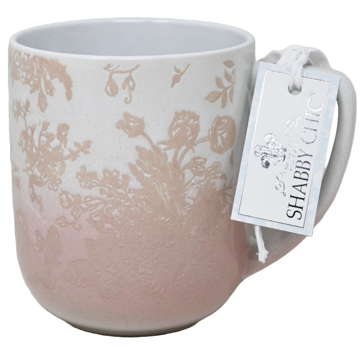 Full Deboss Floral Reactive Pointy Mug Shabby Chic C/P 36
