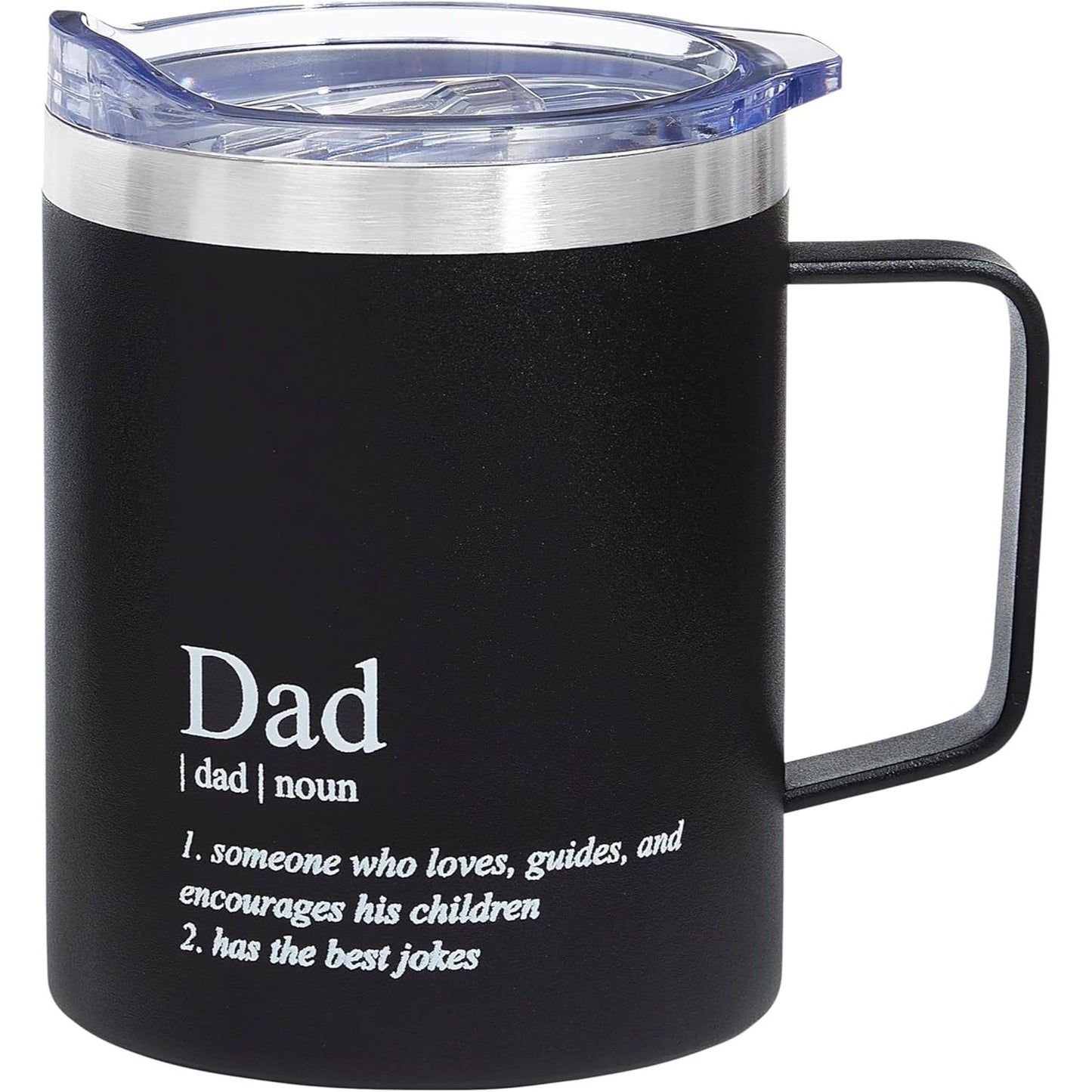 12oz SS Dad Mug Black C/P 24