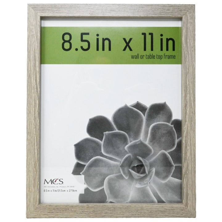 8.5X11" GRAY WOODGRAIN FRAME C/P 12 Ollies SKU 673706