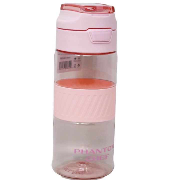 21.9oz Pink Bottle w/Grip Hydration (650 ml) PET BPA Free C/P 50