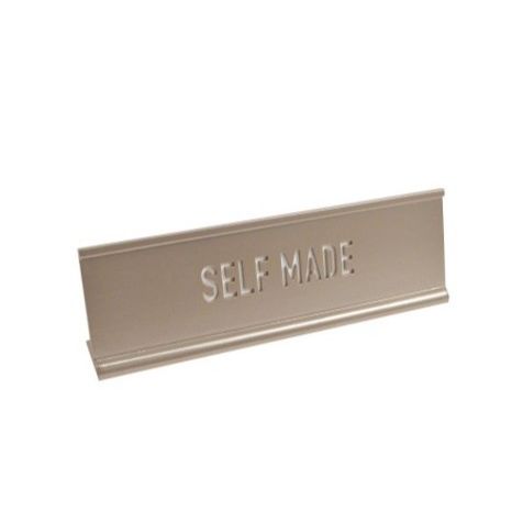 10x3 SELF MADE LaserCut Print MDF Desk Plaque C/P 24