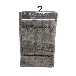 2pc SUSAN CHARCOAL BATH MAT C/P 12