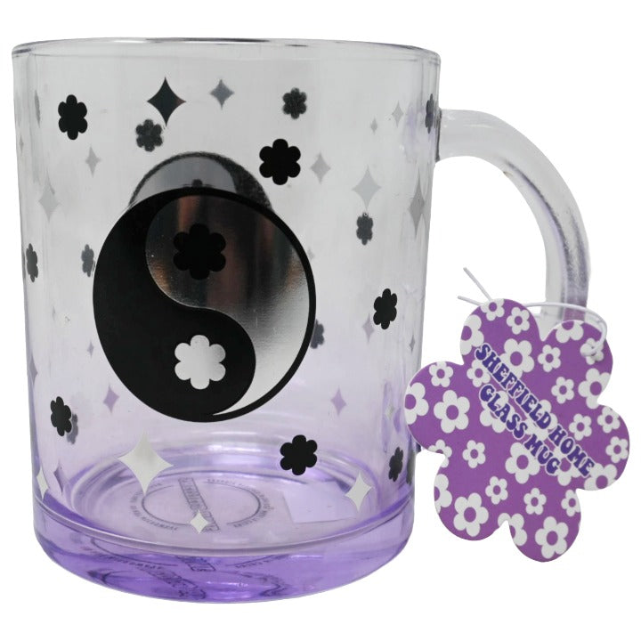 Purple Yin Yang Glass Mug C/P 24