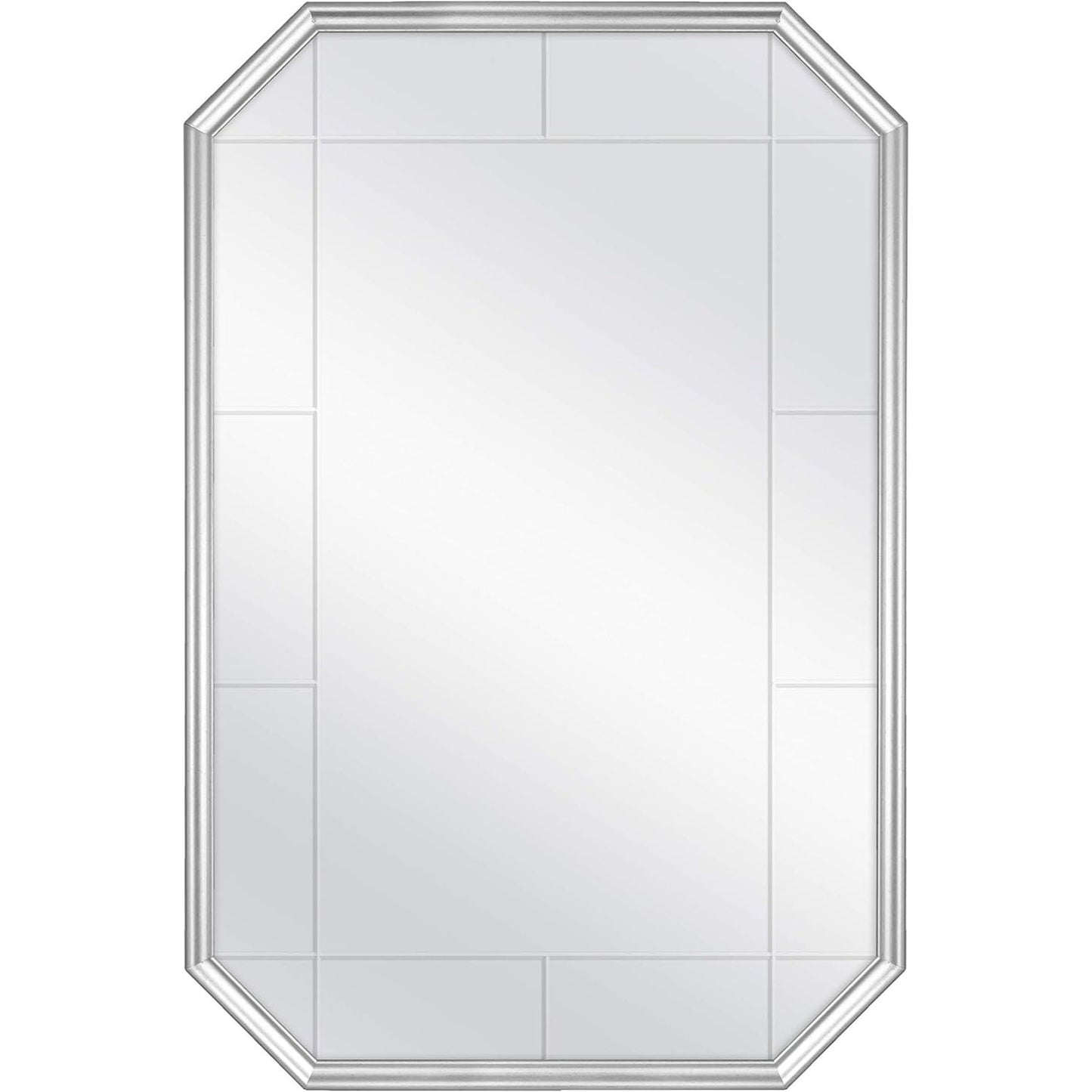 24X36" SILVER GROOVED FRAMED MIRROR C/P 1