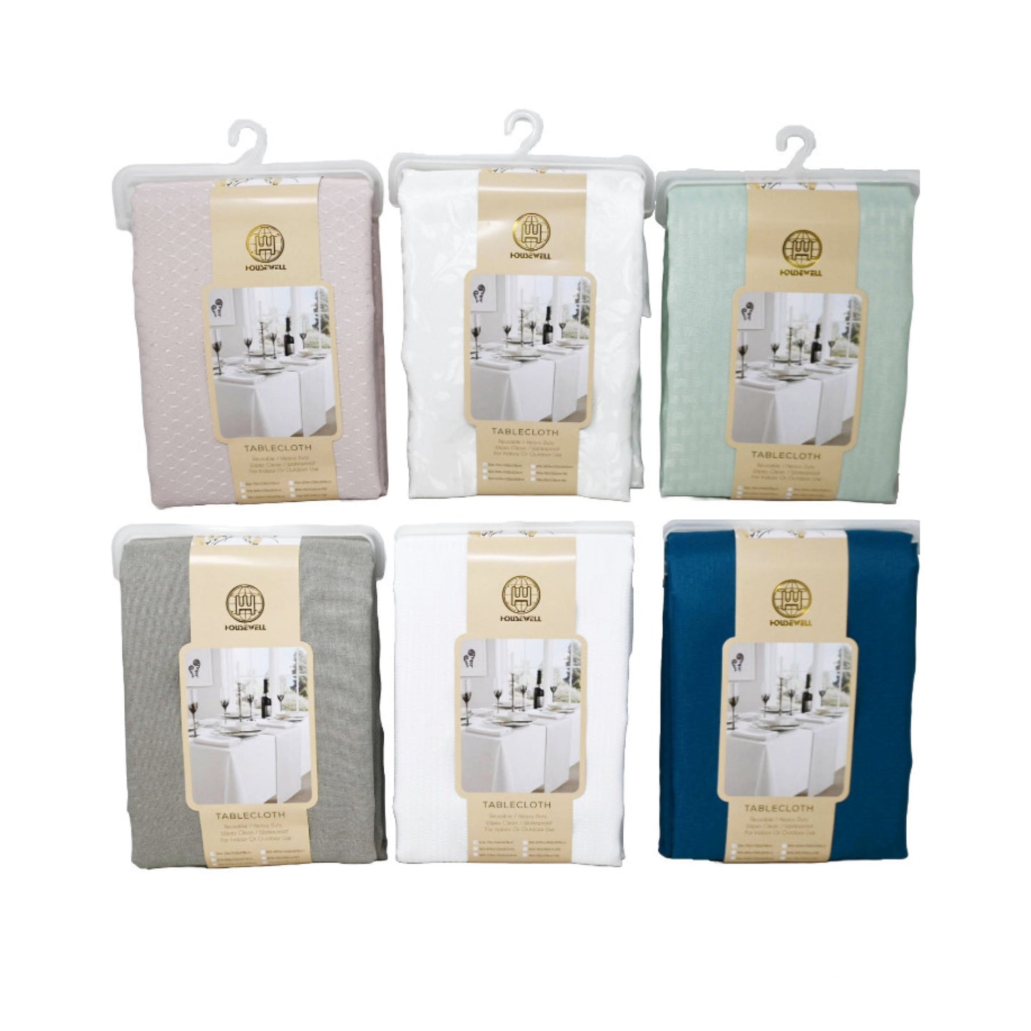 SOLID POLYESTER TABLECLOTH ASST SIZE/COLOR AS IS C/P 24