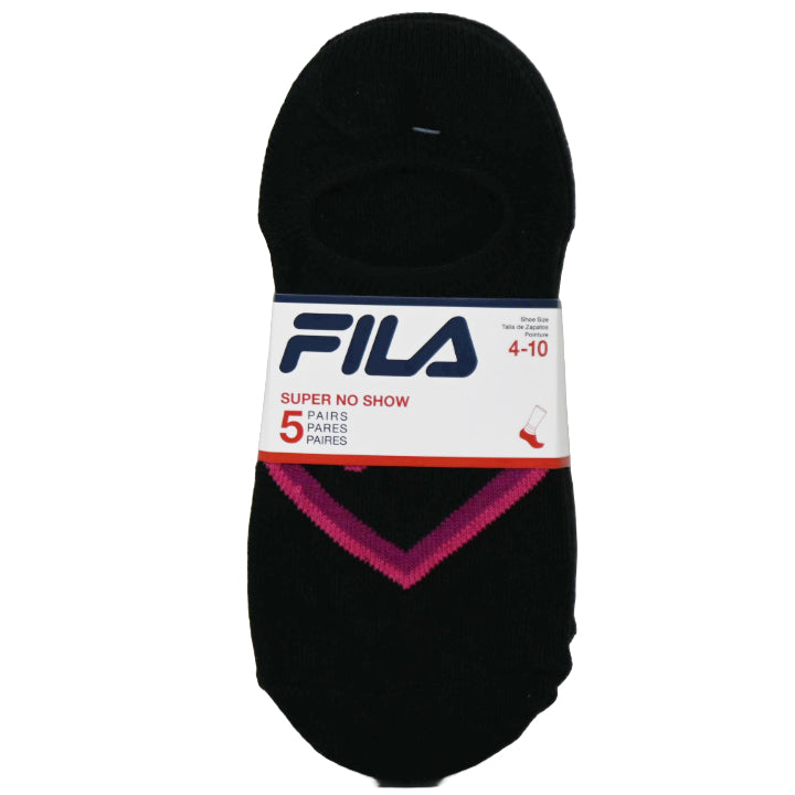 5pk FILA CHEVRON SUPER NS SOCKS SIZE 9-11 C/P 60